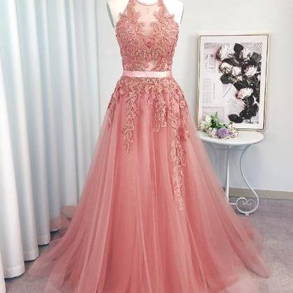 Elegant Sweetheart Applique Tulle Lace Formal Prom..