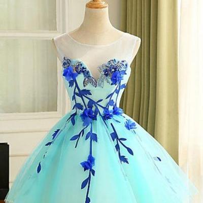 Illusion Homecoming Dresses Above Knee Homecoming Dresses Appliqued Homecoming Dresses Sleeveless Homecoming Dresses,