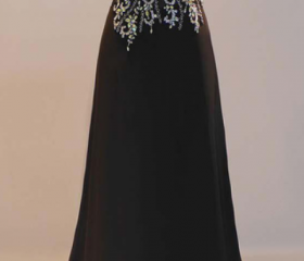 Classy Black Sheath Evening Dress,Slim Prom Gown Y4242 main image 0
