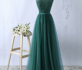 Elegant A-Line Round Neck Cap Sleeve Zipper Up Pleated Midi Length Prom Dress