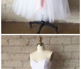 Off the Shoulder Long Tulle Gown with Sweetheart Neck White Plus Size