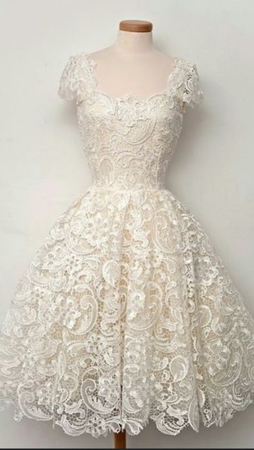 Lace Homecoming Dresses,white Homecoming Dresses,cap Sleeve Homecoming Dresses, Homecoming Dresses, Homecoming Dresses