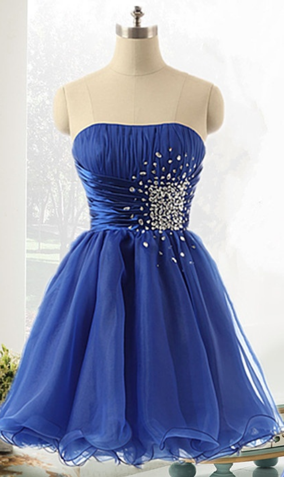 royal blue strapless dress