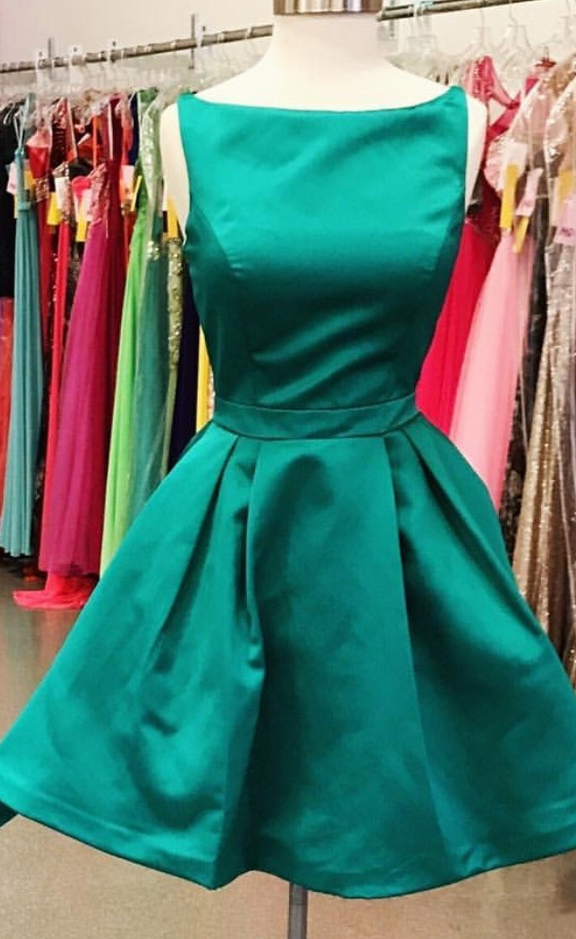 Green Strapless Sexy Open Back Homecoming Dress