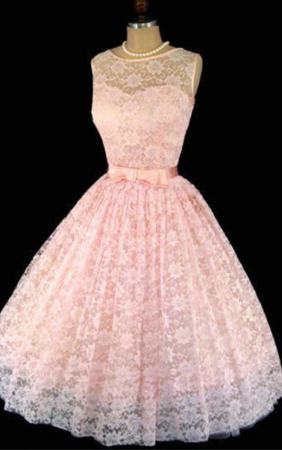 Blush Pink Lace Short Homecoming Dress