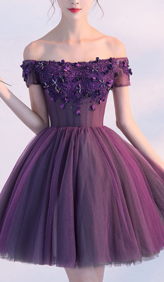 Short Purple Prom Dress on Sale, 50 ...