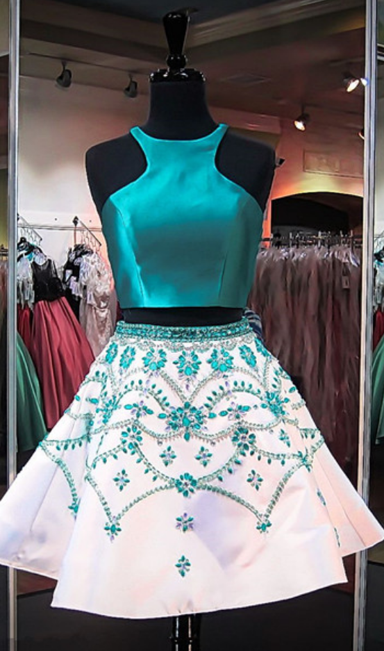 Beaded Homecoming Dress, Elegant Homecoming Dresses, Short Prom Dress