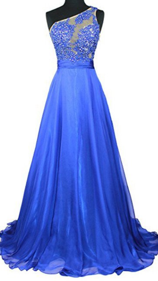 Evening Dresses, Prom Dresses,party Dresses,sexy A-line One Shoulder Chiffon Prom/evening Dresses,charming Party Dresses