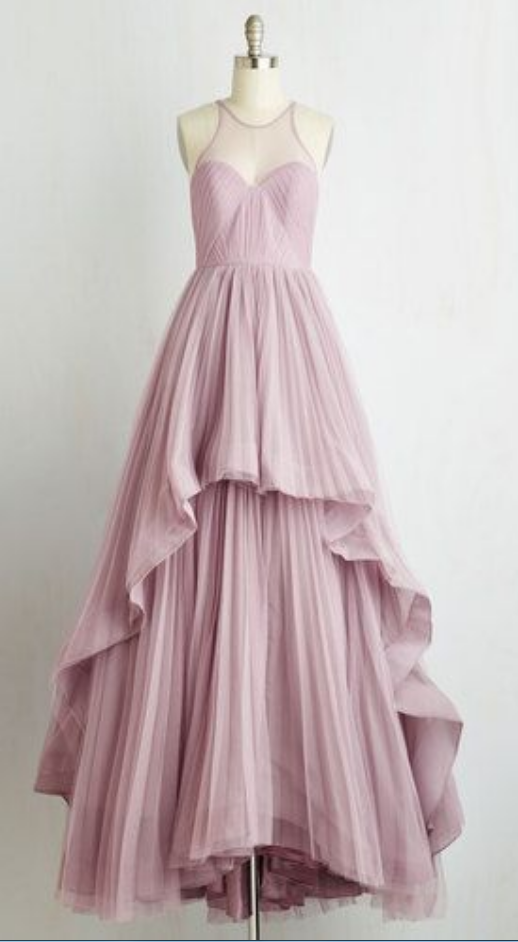 Unique High Low Ruffles Pink Pleats Scoop Chiffon Prom Formal Dresses