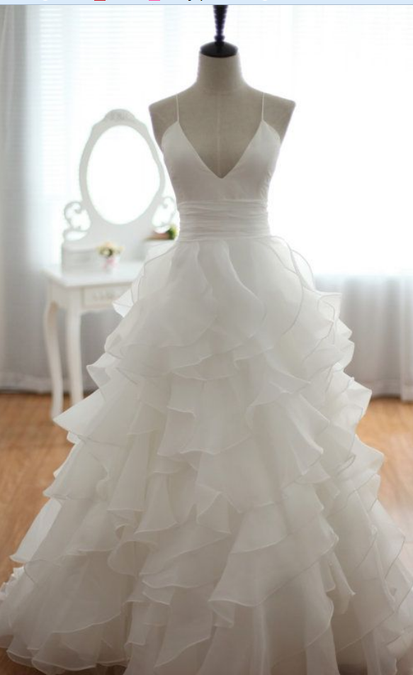 Beach Wedding Dress,a-line Wedding Dress, Wedding Dress,spaghetti Straps Wedding Dress,backless Wedding Dress