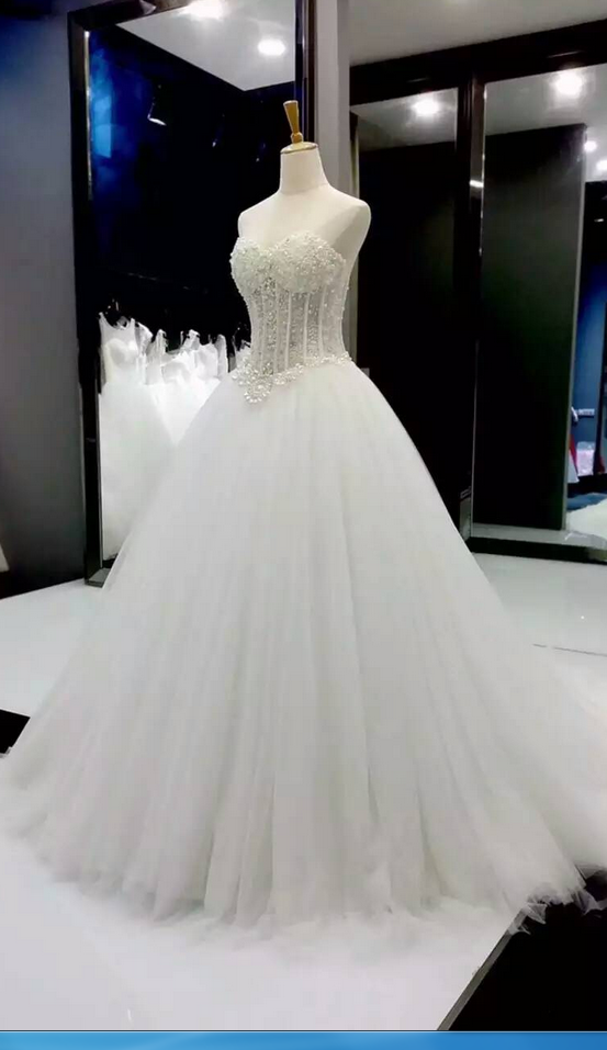 Wedding Dress,wedding Gown,bridal Gown,bride Dresses, Long Wedding Dresses,pearls Wedding Dresses,ball Gown Wedding Dress.,princess Wedding