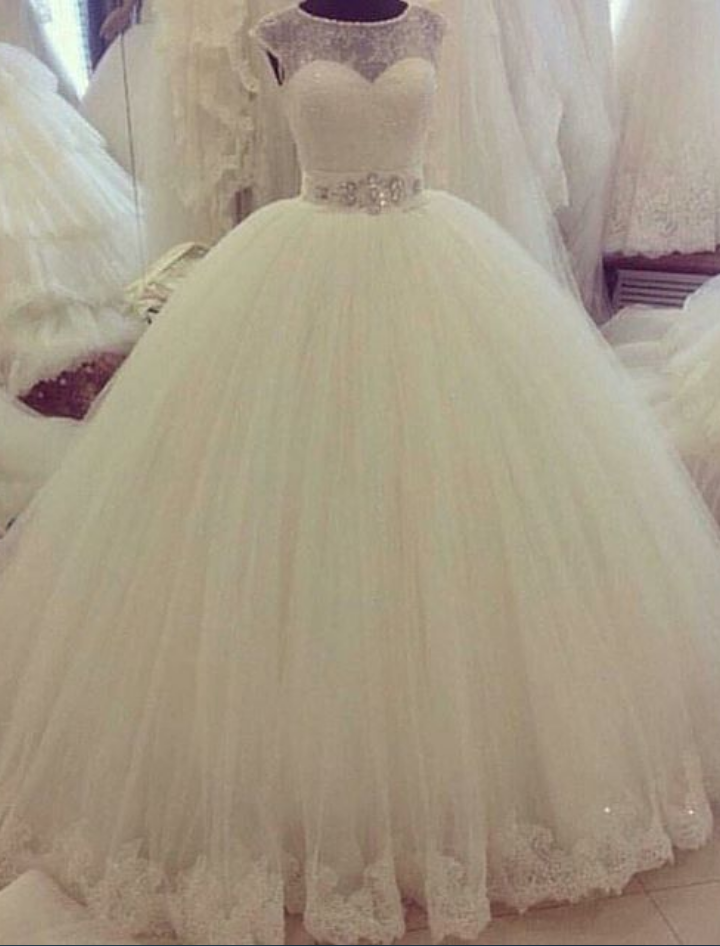 Wedding Dress, Ball Gown Tulle Wedding Dresseslace Beading Crystals Bridal Gowns,graduation Dresses,wedding Guest Prom Gowns, Formal Occasion