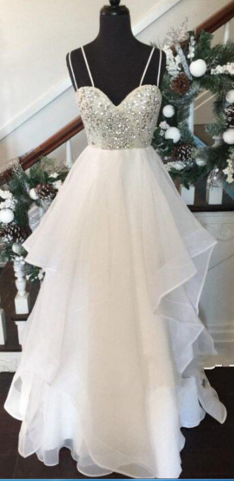 Wedding Dress New White Sweetheart Sequin Long Bridal Dress