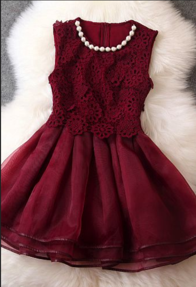 Homecoming Dresses,Dark Red Homecoming Dresses with Appliques,Juniors Homecoming Dresses,Homecoming Dresses with Pearls