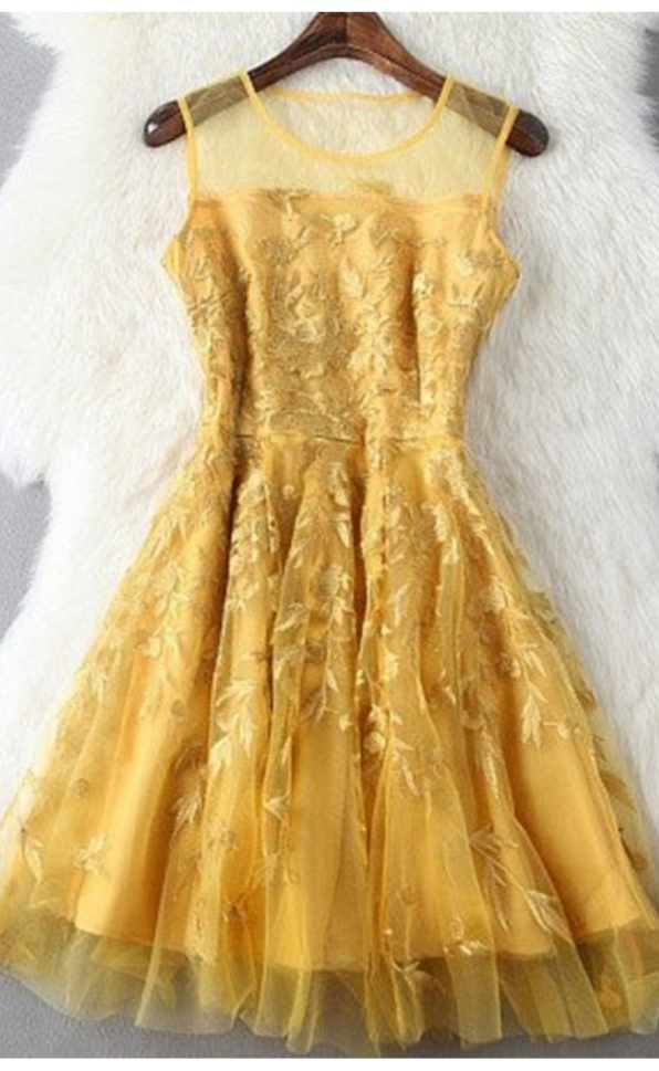 Tulle Homecoming Dresses Golden Homecoming Dresses A Lines Sleeveless Jewels Zippers Appliqued Short