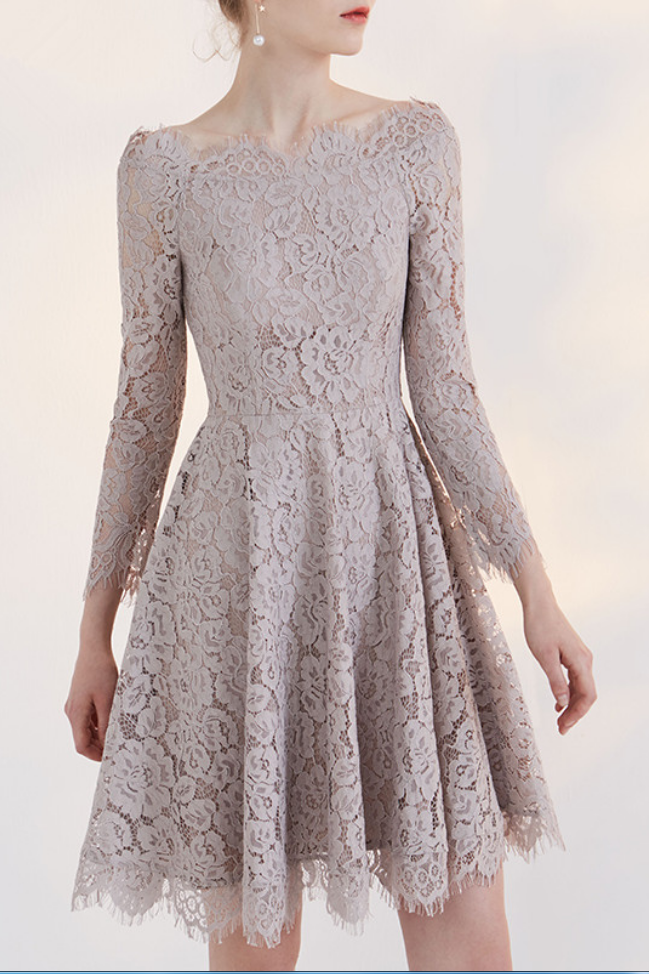 Homecoming Dresses With Sleeves,short Homecomngdresses,lace Homecoming Dress,party Dresses