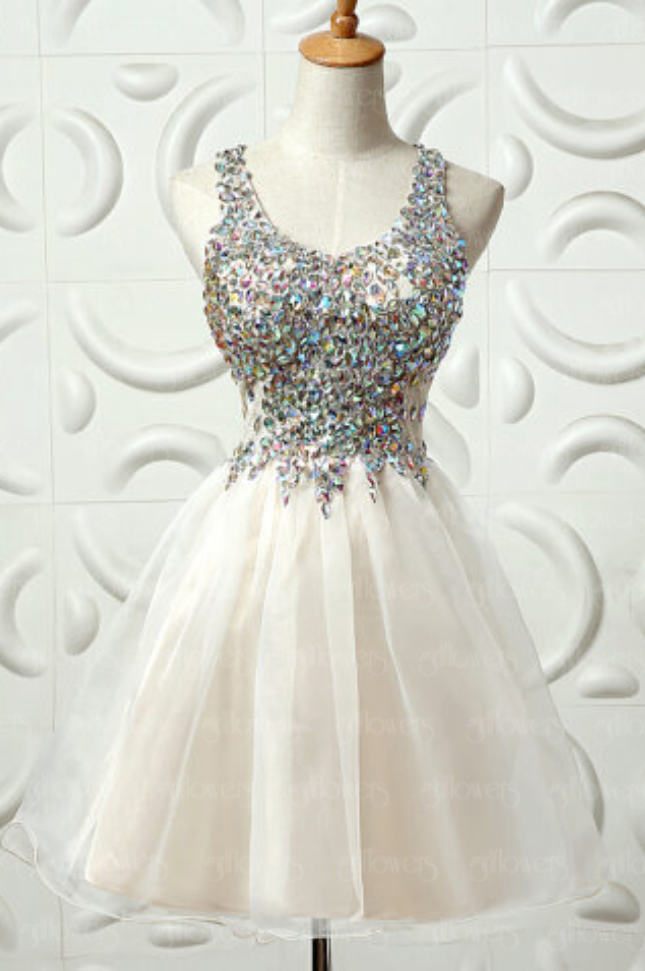 white rhinestone homecoming dress White Sequin One Shoulder A Line Short Hoco Homecoming Dress jkprom
