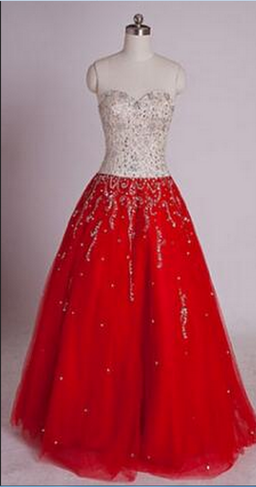Sweetheart Prom Dresses, Lace-up Prom Dresses, A-line Prom Dresses, Floor-length Prom Dresses,