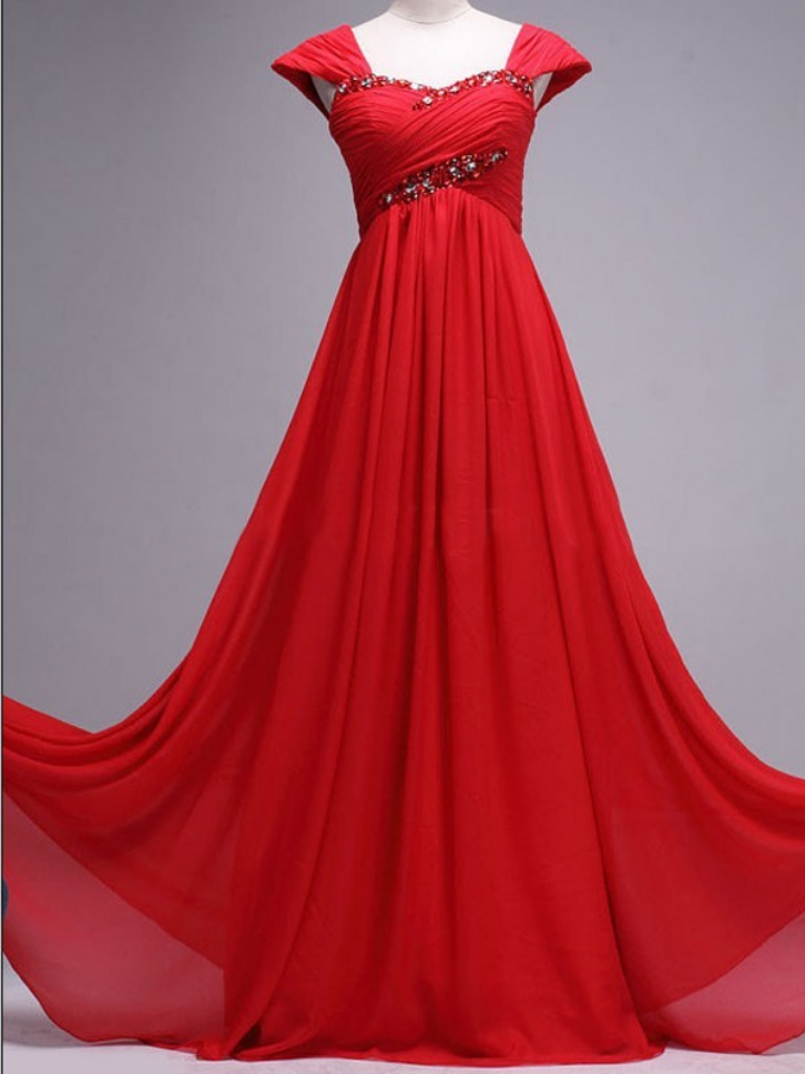Prom Dress,red Prom Dresses,sexy Cap Sleeve Prom Dresses,custom Made Prom Dress,long Elegant Prom Dresses, Prom Dresses,prom Dresses