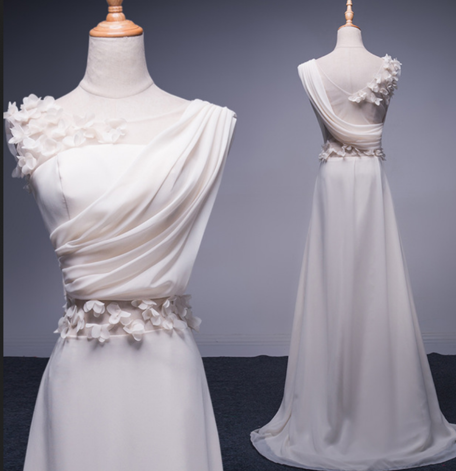 Long Evening Dresses Bride Princess Lace Chiffon Prom Dress Elegant Backless Formal Dress