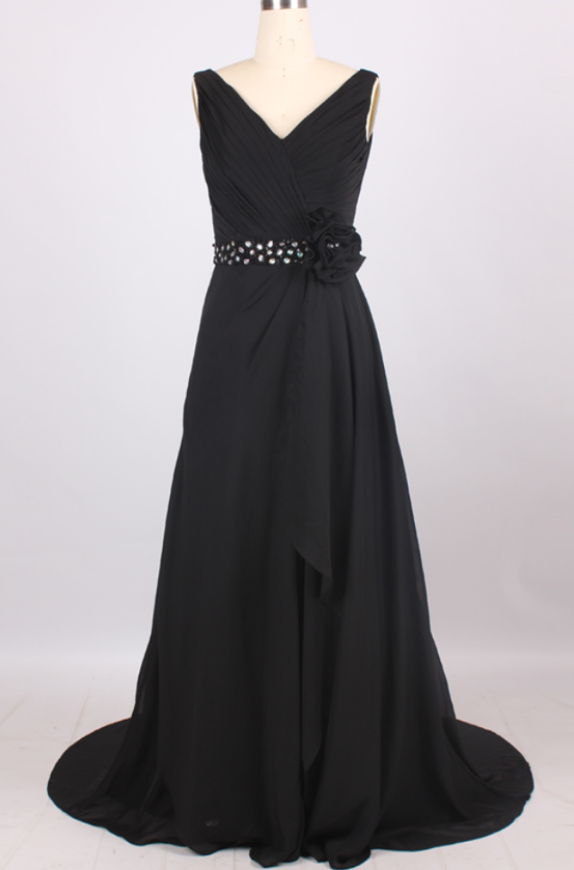 Evening Dress,black Evening Formal Dress,chiffon Evening Gown,women Dress