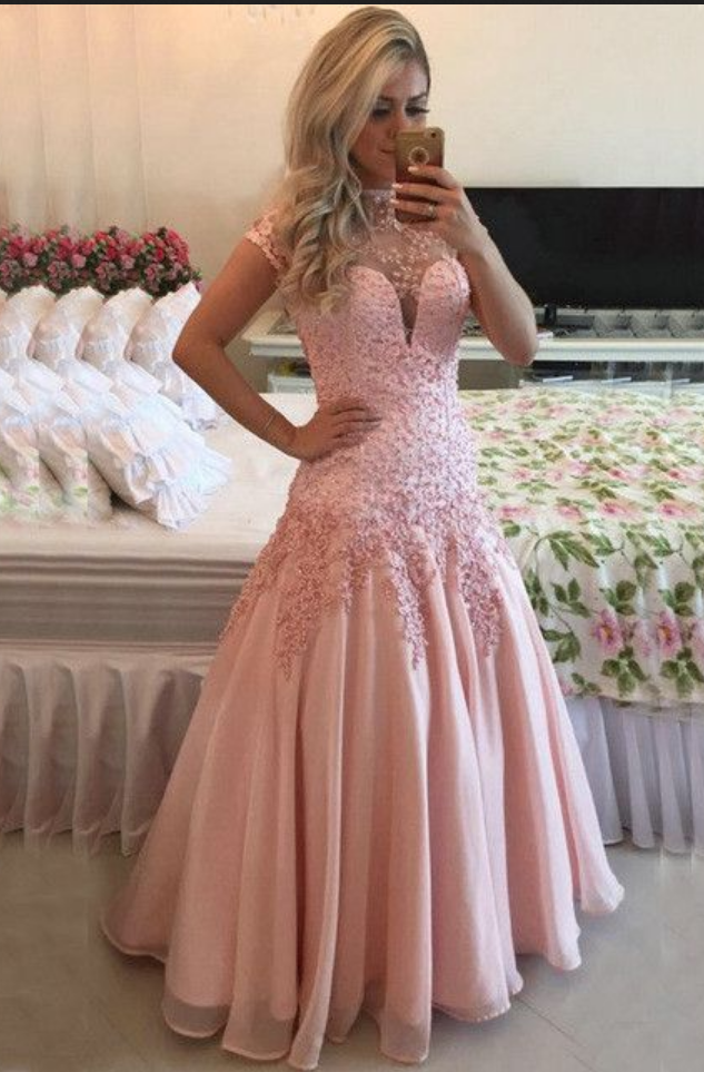 Sexy Evening Dress,pink Prom Dress,mermaid Formal Dress