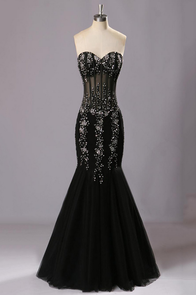 green dress off shoulder Satin Lace Mermaid Prom Dresses MP779 Thanksgiving Color:Roayl Blue Black Floral Embroidery Strapless