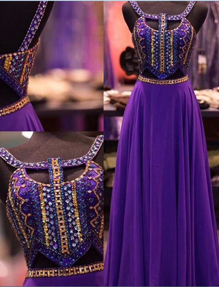 MISS DIAMOND Long Sleeve Maxi Velvet Column Plus Size Purple Gold Evening  Dress Msd9288mor