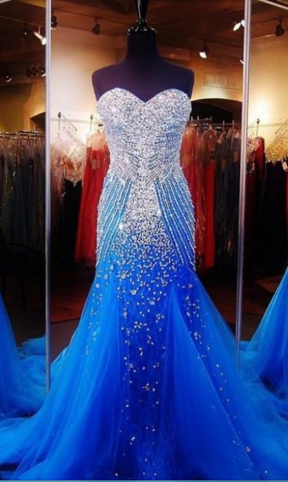 Beaded Prom Dress,mermaid Prom Dress,sweetheart Prom Dress,fashion Prom Dress,sexy Party Dress, Style Evening Dress