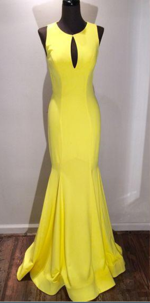 Sexy Prom Dress,backless Prom Dress,yellow Long Party Dress,mermaid Evening Gowns,vintage Prom Dresses,party Dresses