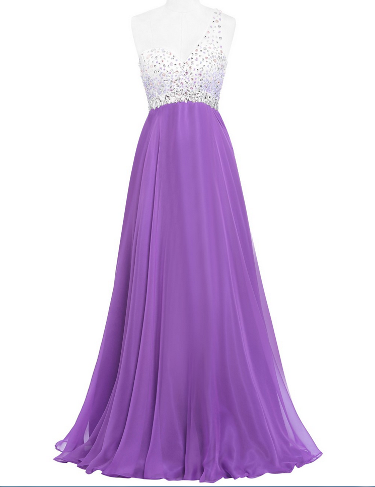 purple dinner gown