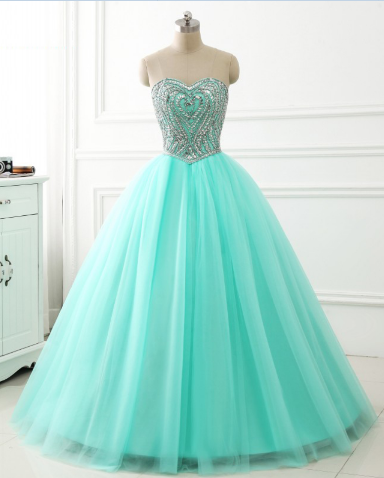 Quinceanera Dress Ball Gown Beaded Crystals Sweetheart Neckline Long Sweet 16 Years on Luulla Quinceanera Dress Ball Gown Beaded Crystals Sweetheart Neckline Long Sweet 16 Years on Luulla