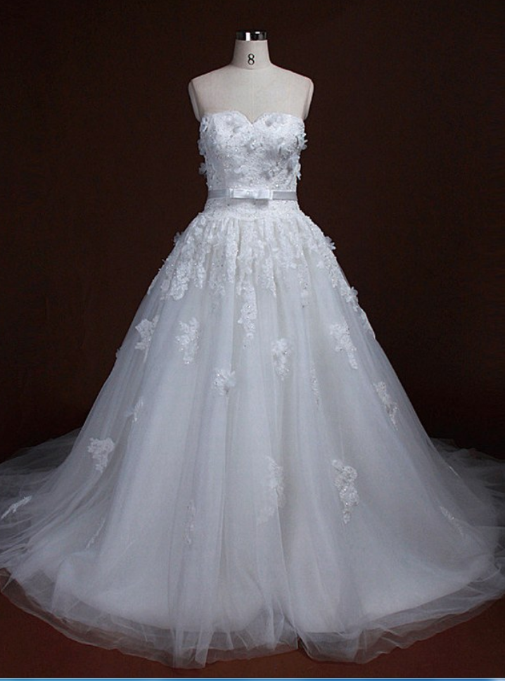 Wedding Dress,Bridal Gown,Bride Dresses, Long Wedding Dresses, Lace Wedding Dresses,Sweetheart Wedding Gowns,Ball Gown Wedding Dresses