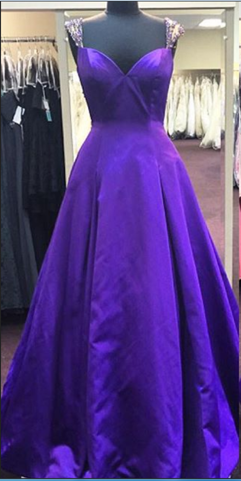 purple taffeta dress