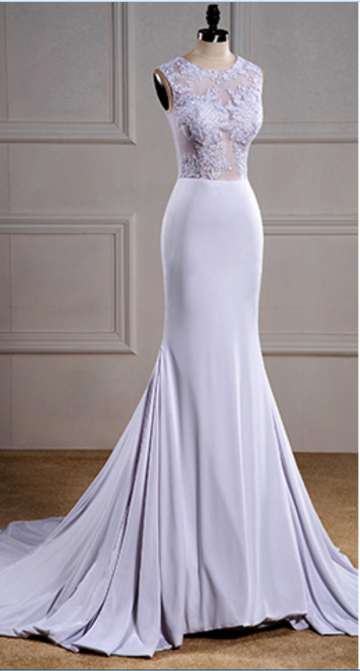 White Mermaid Prom Dress,evening Gowns,formal Dresses,prom Dresses