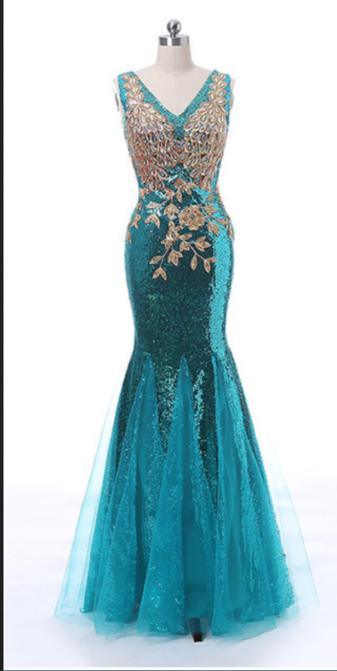 The Blue Ball Gown Was A Formal Evening Dress Ball Gown