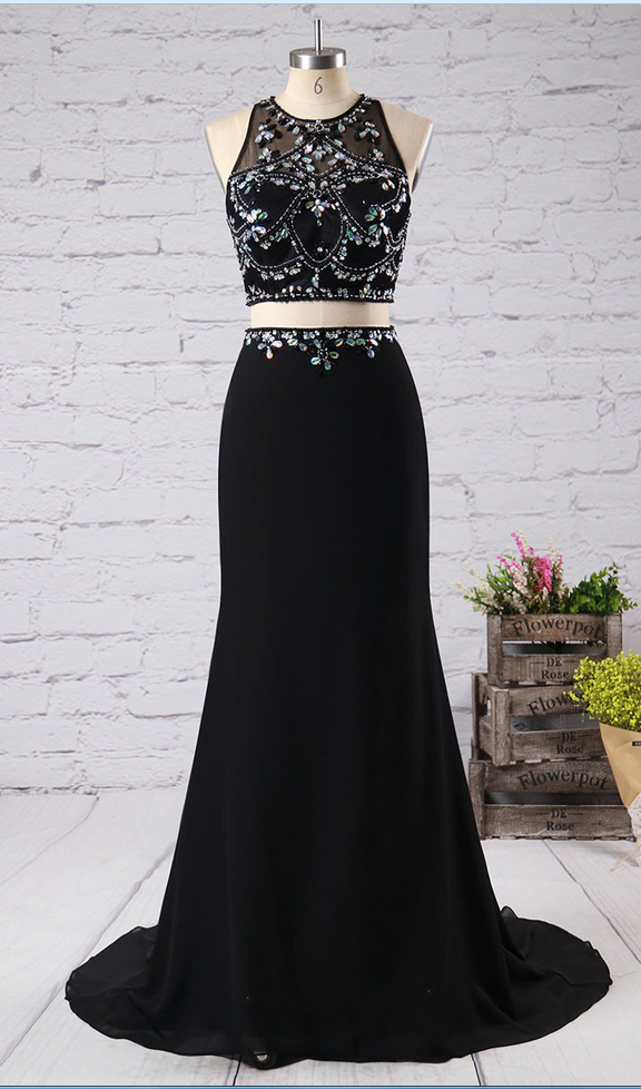 green emerald velvet dress Black Prom Dress Long A Line Pleated High Slit – Babyonlines main image 0
