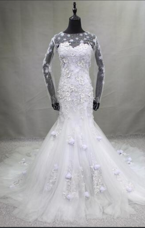  Real Photo New Removable Jacket Mermaid Wedding Dress Sexy Illusion Sweetheart Chapel Train de Novia 