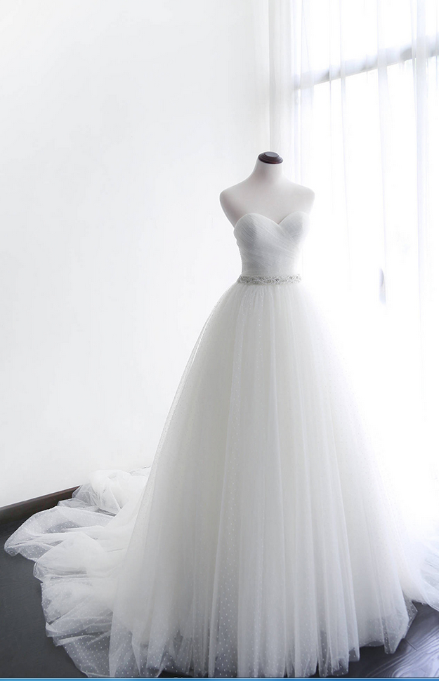 A-line Wedding Dress,wedding Dresses,wedding Dress,wedding Gown,bridal Gown,bride Dresses, Sweetheart Wedding Dress,ivory Bridal Dress,long