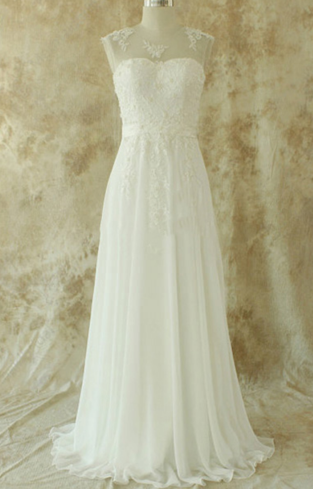 princess polly baby blue dress Illusion Lace Wedding Dresses main image 1
