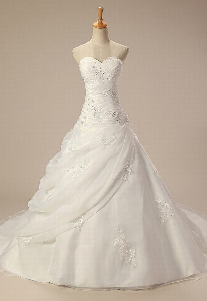 Sleeveless Strapless Sweetheart Lace Wedding Dress Mermaid Wedding Dress Small Tail Wedding Dress