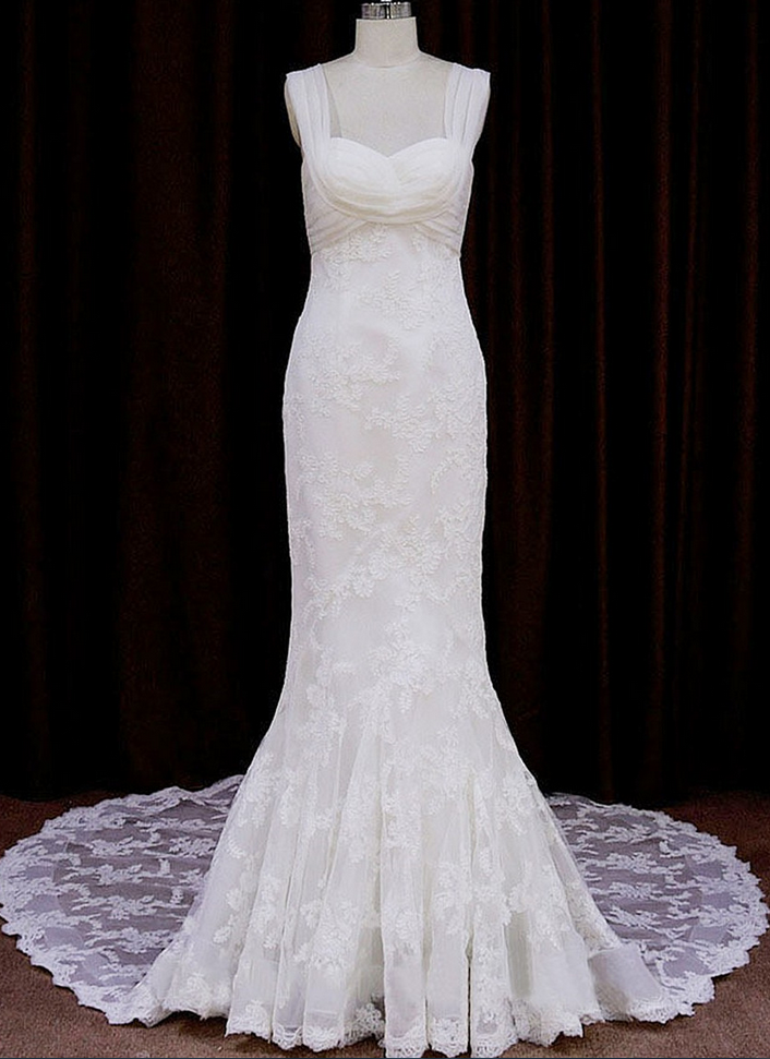 White/ivory Lace Bridal Gown Wedding Dress Mermaid Bridal Dress