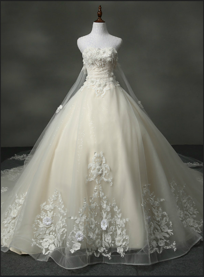Wedding Dress Real Photo Sweetheart With Appliques Ball Gown Wedding Dresses