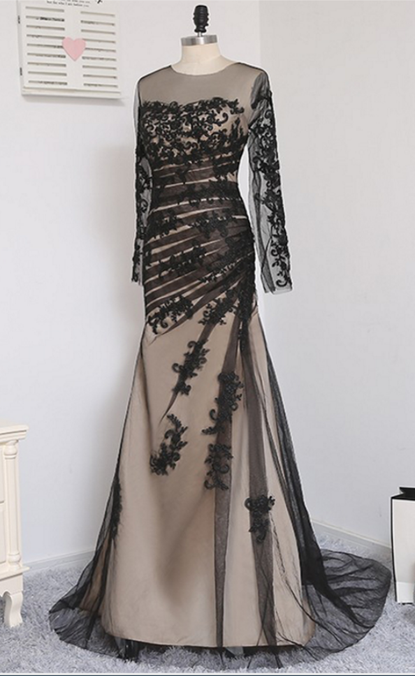 black long flowing gown