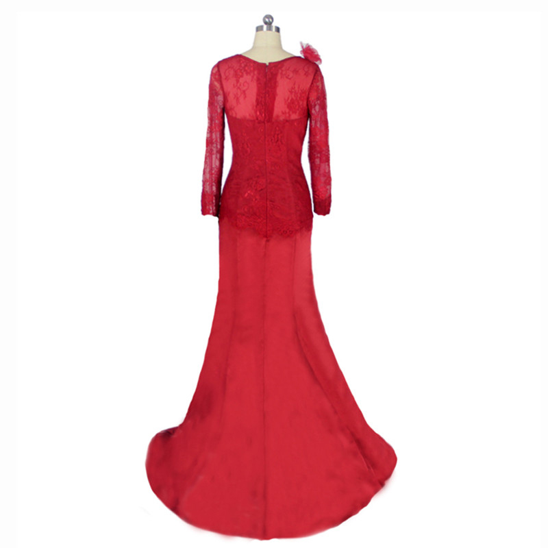 Beautiful Dress Married Mother Red Dress Dress Sleeve Lace Wedding ...