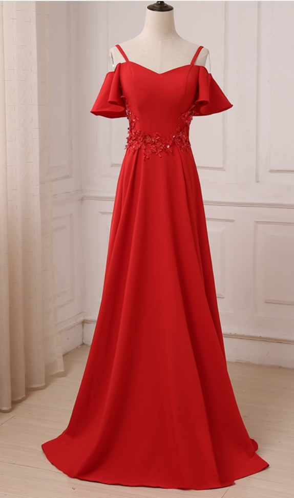 Red Late Evening Dress Beautiful Skirt Part Of The Long Holiday Dress Arrive Outdoor Party Dress