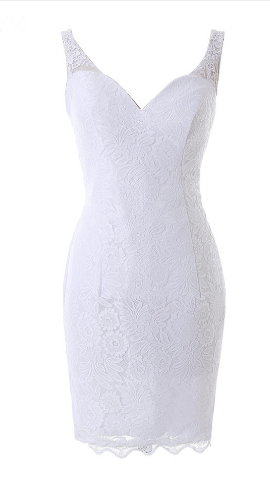 white silk cocktail dress