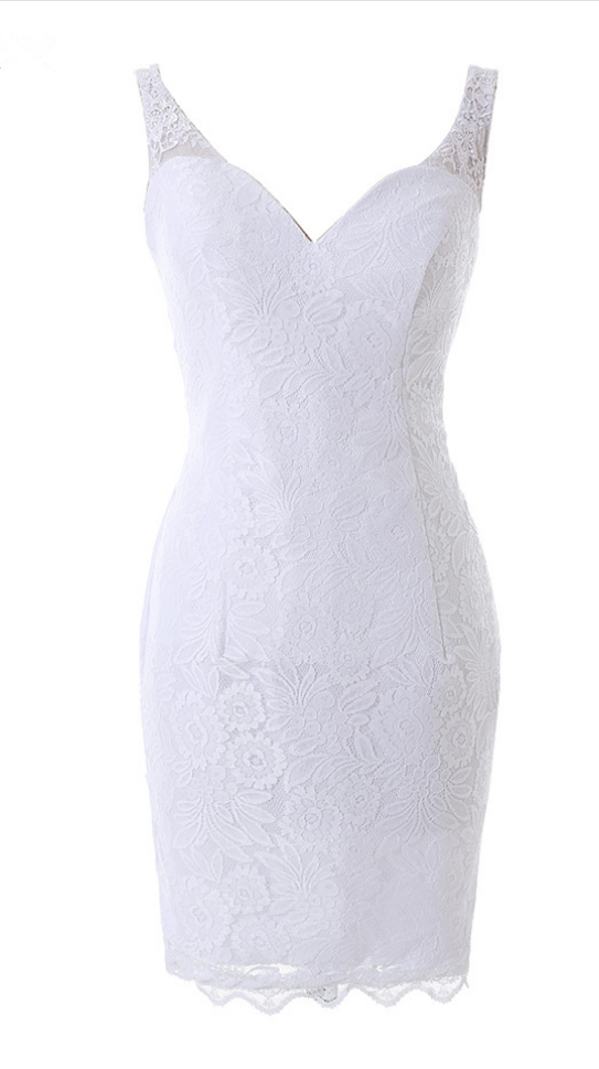 white silk dress short