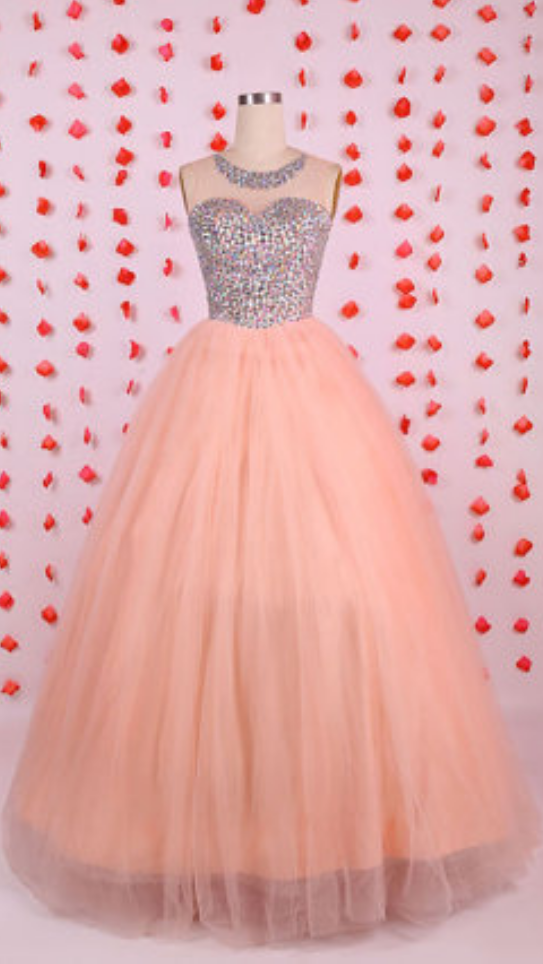 tulle puffy prom dress,Beautiful ball gown,pink prom dress,graduation dress,Blush Sweetheart prom dress,long prom dresses