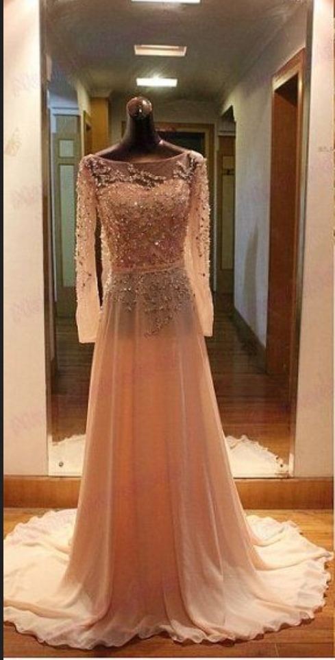 Pretty Light Pink Handmade Beaded Backless Long Prom Dresses , Prom Gowns, Formal Dresses, Pink Prom Dresses